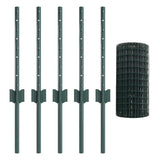 Welded Wire Fence 10 x 0.4 m PVC-Coated Steel Green 3335996