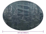 Pool Cover Black and Blue Thick PE Film with Air Chambers 92976