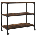 Kitchen Trolley Smoked Oak 102x50x95 cm Engineered Wood 842323
