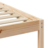 Bed Frame with Headboard Brown 100 x 200 cm Solid Pine Wood 873460