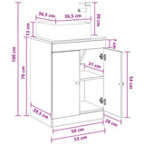 Bathroom Furniture Set Concrete Grey Engineered Wood 3404235