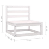 Garden 2-Seater Sofa White Solid Pinewood 3075230