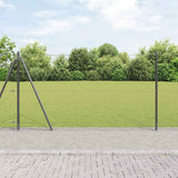 Welded Wire Fence with Concrete Base 25 x 1.2 m 3353663