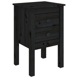 ZNTS Bedside Cabinets 2 pcs Black 40x35x61.5 cm Solid Wood Pine 813698