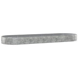 Garden Raised Bed Galvanised Steel 450x140x36 cm Silver 319042