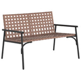 Garden Dining Set 4 pcs Brown Poly Rattan 42004145