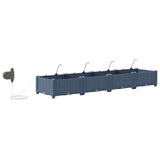 Garden Planter 4 pcs Grey 160 x 40 x 22 cm PP 42002867