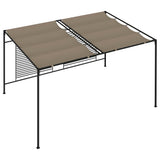 Gazebo with Retractable Roof 3x4x2.3 m Taupe 180 g/m 313624