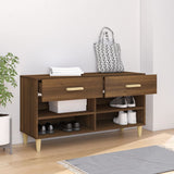 Shoe Cabinet Brown Oak 102x35x55 cm Engineered Wood 817569