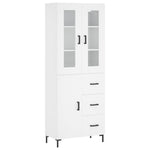 Highboard White 69.5x34x180 cm Engineered Wood 3198465