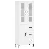 Highboard White 69.5x34x180 cm Engineered Wood 3198465