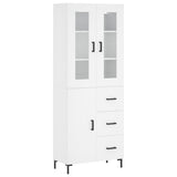 Highboard White 69.5x34x180 cm Engineered Wood 3198465