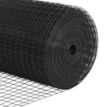 ZNTS Fence Panel Set Set of 2 Grey Metal, Plastic 10 x 0.5 m Durable 3352154