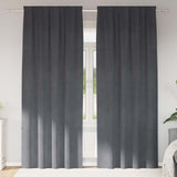 Blackout Curtains 2 pcs Light Grey 140 x 260 cm Velvet 4107292