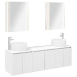 Bathroom Cabinet Set 5 pcs White Engineered Wood 3406527