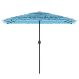 Garden Parasol with Steel Pole Blue 300x200x250 cm 4005094