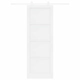 Sliding Door White 83 x 232 cm Solid Pine Wood 3445473