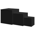 Side Tables 3 pcs Black Engineered Wood 808586