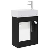Bathroom Vanity Unit with Tap Black 45.5 x 25.5 x 84 cm 889482