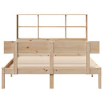 ZNTS Bookcase Bed without Mattress 120x200 cm Solid Wood Pine 3321806