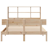 ZNTS Bookcase Bed without Mattress 120x200 cm Solid Wood Pine 3321806