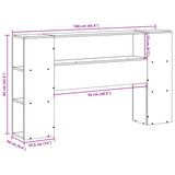 Headboard with Storage 160 cm Solid Wood Pine 855624