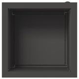 Garden Planter with LED Black 40 x 40 x 40 cm Steel 8008126