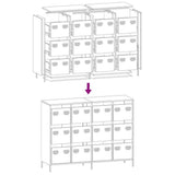 Sideboard Black 135x39x103,5 cm Cold-rolled Steel 3307173