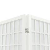 Folding 6-Panel Room Divider Japanese Style 240x170 cm White 352090