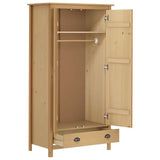 2-Door Wardrobe Hill 89x50x170 cm Solid Pine Wood 288947