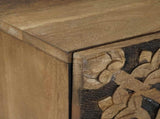 Bedside Cabinet Brown 40 x 33.5 x 46 cm Solid Mango Wood 4018328