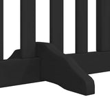 Dog Gate with Door Foldable 10 Panels Black 800 cm Poplar Wood 3155683