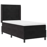LED Box Spring Bed with Mattres Black 100 x 200 cm Velvet 3343858