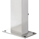 Garden Shower with Brown Base 225 cm Stainless Steel 3070787