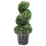 Artificial Boxwood Spiral Plant with Pot Green 59 cm 336507