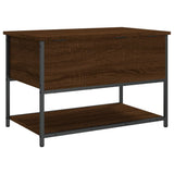 Storage Bench Brown Oak 70x42.5x47 cm Engineered Wood 839022