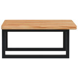 Basin Shelf Wall Mounted Steel and Solid Wood Oak 3302393