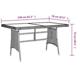 Outdoor Dining Set Black PE rattan, steel, solid acacia wood Medium 3120096