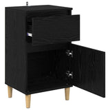 Bedside Cabinet 2 pcs Black Oak 40 x 35 x 70 cm Engineered Wood 881238