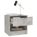 Bedside Cabinets 2 pcs Concrete Grey Engineered Wood 811259