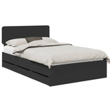 Bed Frame with Drawer Black 120 x 190 cm Engineered Wood 3412207