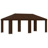 Garden Gazebo 6 x 3 m Brown Polyester and Steel 190 3376018