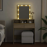 Dressing Table with LED Sonoma Oak 80x41x144.5 cm 848180