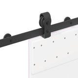 Sliding Door Hardware Kit 183 cm Steel Black 4009740