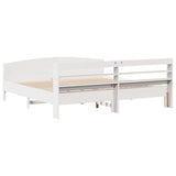 Bed Frame without Mattress White 180x200 cm Super King Solid Wood Pine 3306958