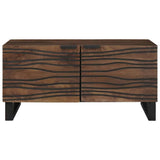 Coffee Table Brown and Black 80 x 50 x 40 cm Solid Acacia wood 4018013