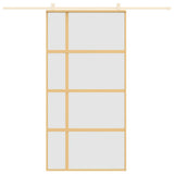 Sliding Door Gold 102,5x205 cm Frosted ESG Glass and Aluminium 155195
