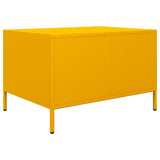 ZNTS Coffee Table Mustard Yellow 68.5x50x43.5 cm Cold-rolled Steel 851283