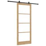 Sliding Door ORKDAL Natural and Black 93 x 232 cm 3332039
