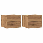 ZNTS Wall-mounted Bedside Cabinets 2 pcs Artisan Oak 40x32x30 cm 855947